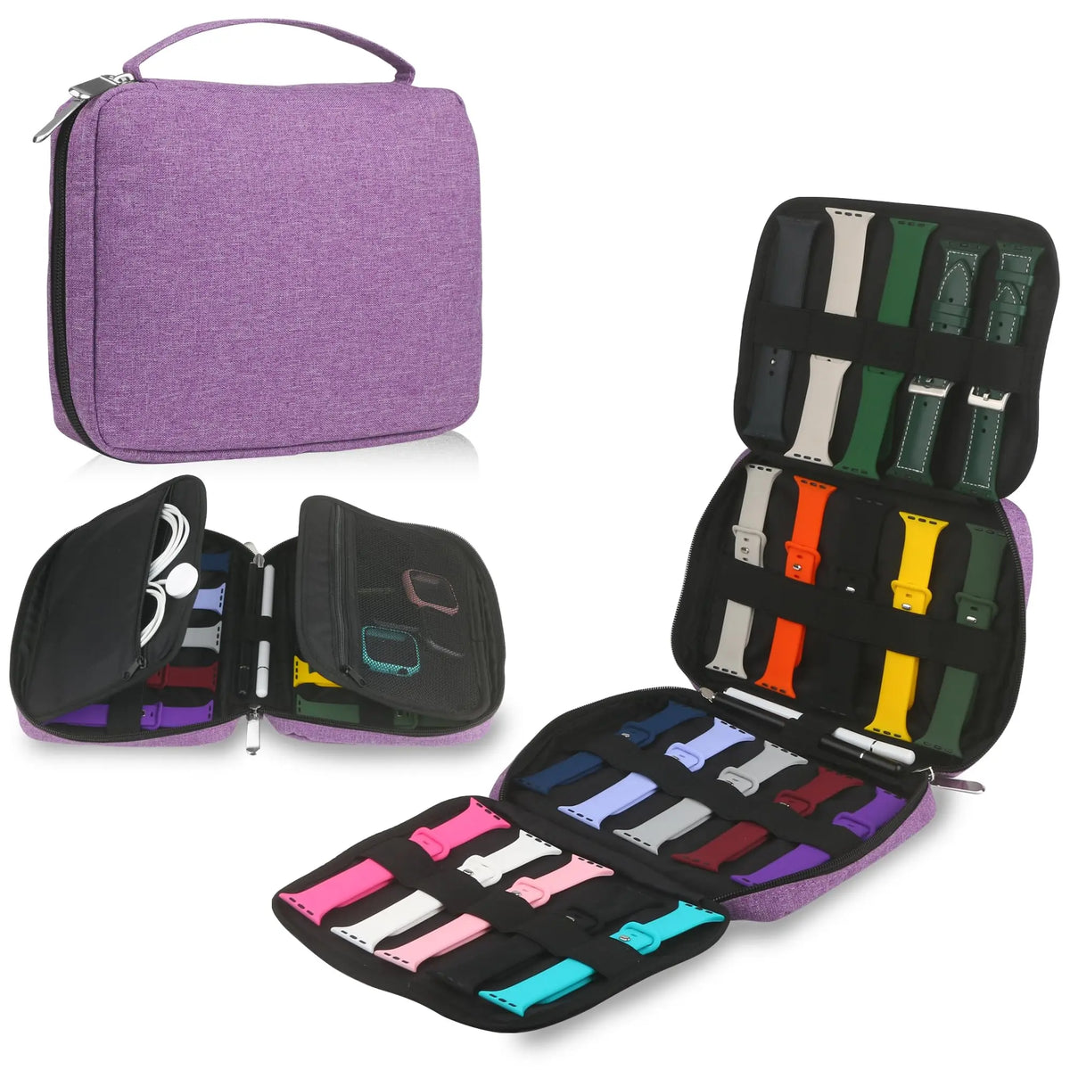 20 Watch Bands Storage Bag,Watch Band Organizer Bag Carrying Case Travel Watch Straps Bag Pouch Compatible with Apple Watch Band
