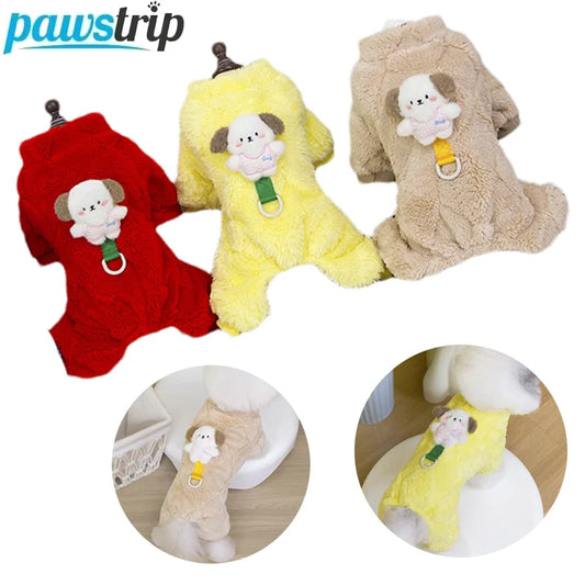 Pet Dog Jumpsuit Warm Fleece Dog Clothes for Small Medium Dogs Puppy Clothes Chihuahua mascotas Clothing Pet Supplies