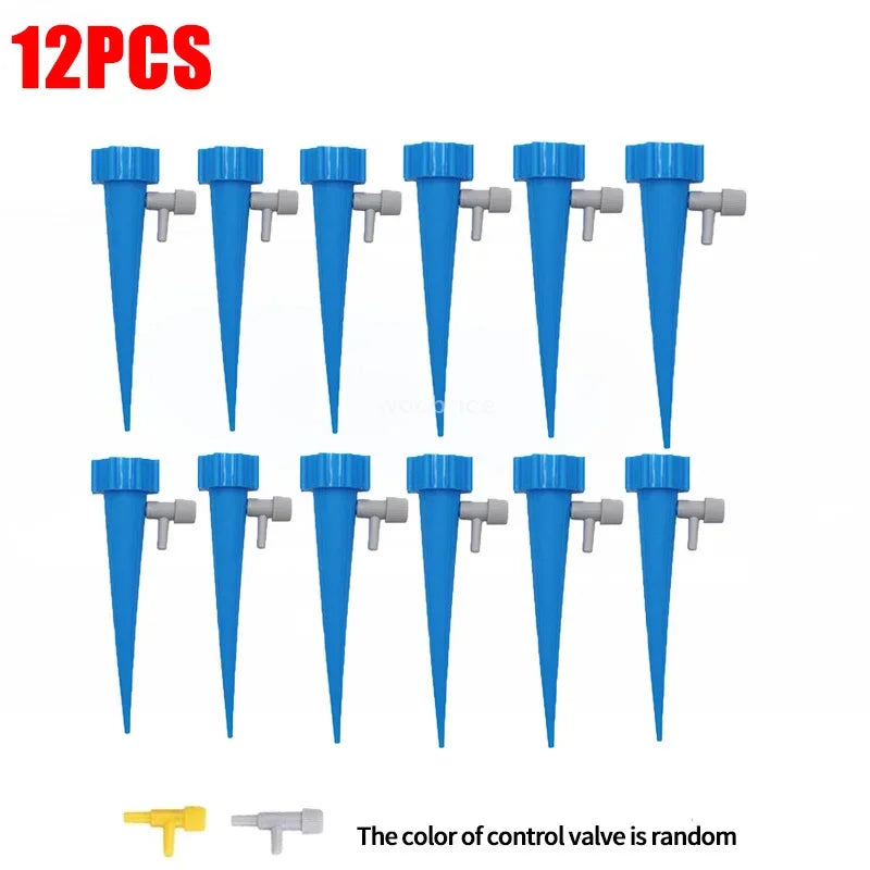 1-48pcs Drip Irrigation Self-watering Pot Automatic Drip Irrigation Kit Plant Watering Device Adjustable Control Water Dripper
