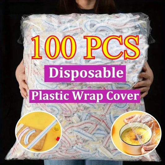 Elastische voedselvershoudhoezen - rekbare, transparante bordafdekking, voor keuken, huis, restaurant, picknick, stofdicht en herbruikbaar