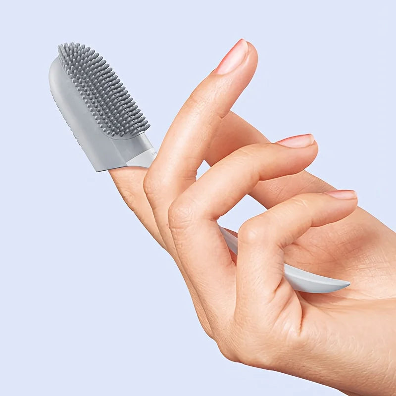 2PCs Pet Finger Toothbrush with Handle Soft Dog Teeth Care Tool Pet Teeth Cleaning Tooth Brush for Cats Dogs Pet Cleaning Tool