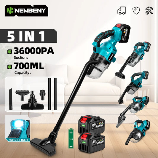 NEWBENY 1000W Cordless Electric Vacuum Cleaner Rechargeable Hard Floors Carp Cleaning Power Tools For Makita 18-21V Battery Pin