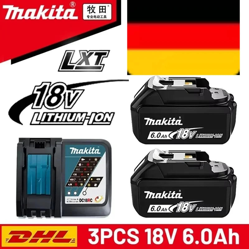 100% original Makita 18V 6.0Ah Rechargeable Battery ,For Makita BL1830 BL1830B BL1840 BL1840B BL1850 BL1850B Power Tools Battery