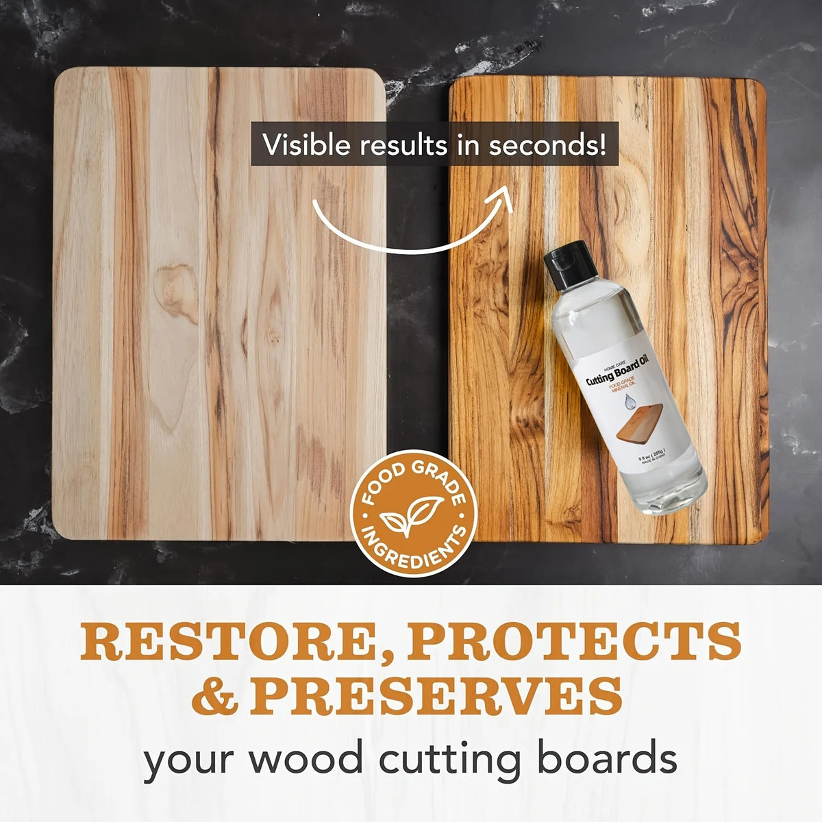 Food Grade Mineral Oil for Cutting Boards-Natural Wood Conditioner & Protectant Bamboo Wooden Furniture Tableware Cutting Boards