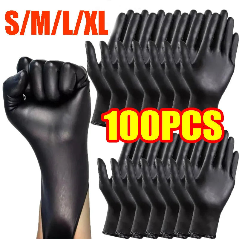 Disposable Gloves Nitrile Gloves Kitchen Black Home Cooking Knit Reel Tools Tattoo Washing Car Household Cleaning Work Gloves