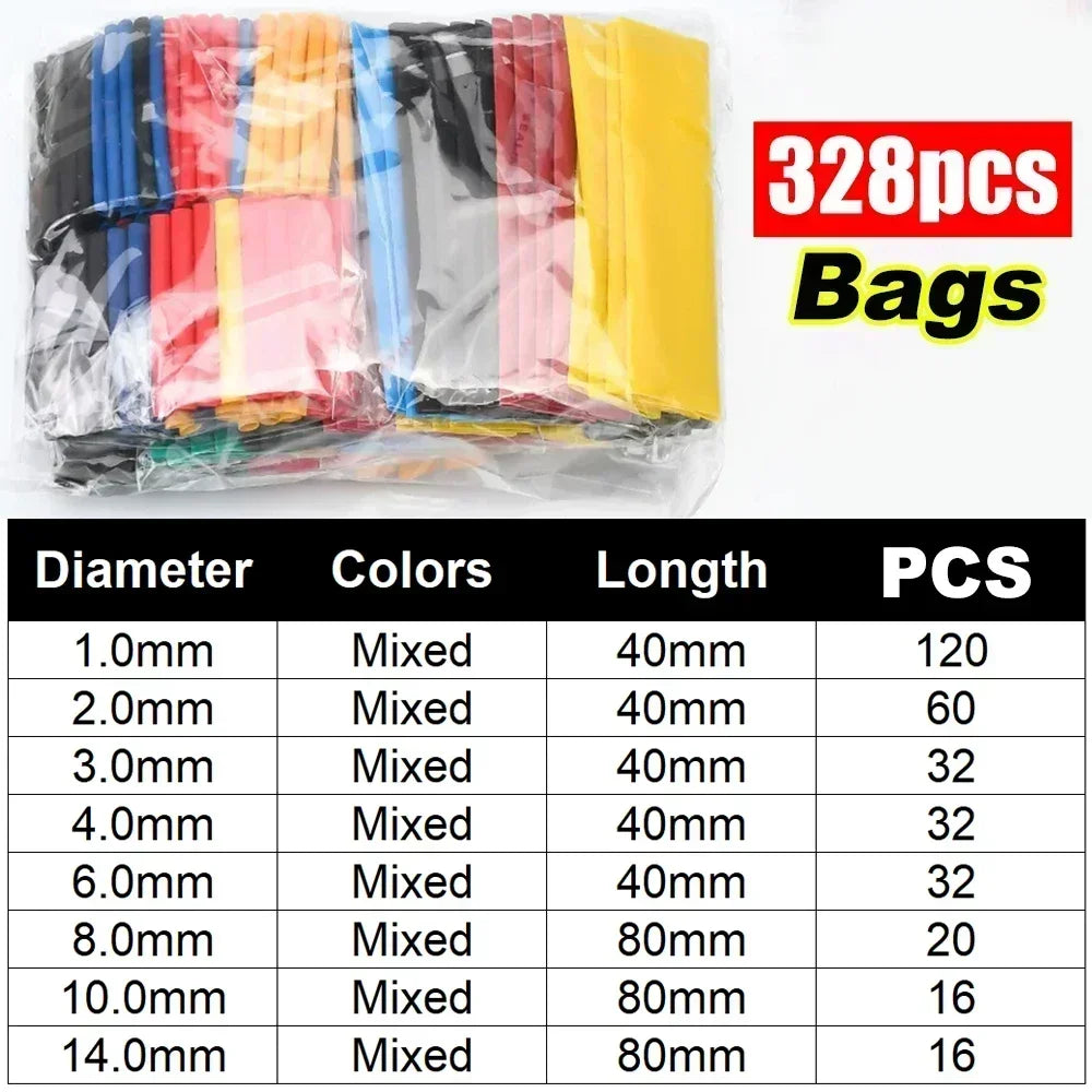 Heat Shrink Tube 2:1,wire Wrapping Sleeve,multi-color Electrically Insulated Heat Shrink Tube Set,DIY Sleeve Wrapping Cable Set