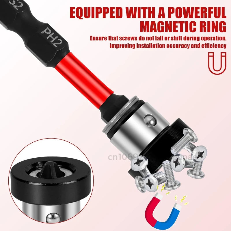 Setter Magnetic Positioning Screwdriver PH2 Bits Shank Bit Plasterboard Screws Locating Batch Head Tools Head Drilling Tools