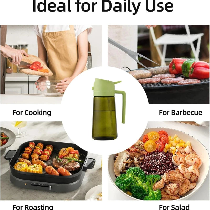 500ml Oil Dispenser Oil Spray Bottle Spray Olive Oil Sprayer   Kitchen Items and Accessories BBQ Cooking Family Supplies