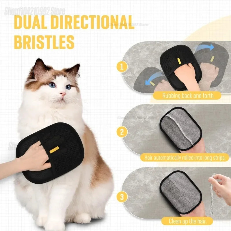 Pet Electrostatic Hair Removal Gloves Dog Cat Hair Removal Brush Gloves Hair Adhesive Gloves Carpet Clothing HairCleaning Brush