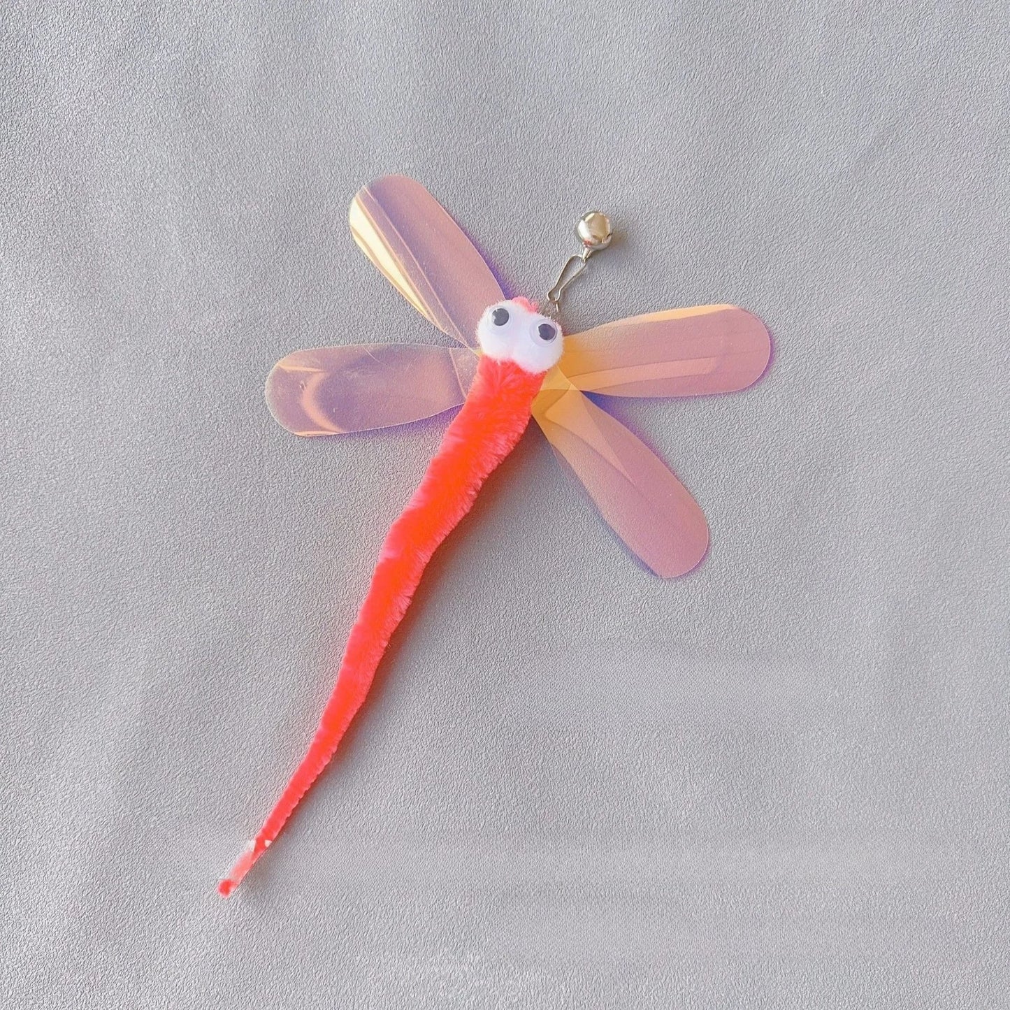 2pcs/3pcs Plush Dragonfly Cat Toy Training Imitate Cat Interactive Ball Faux Tail Pet Toy
