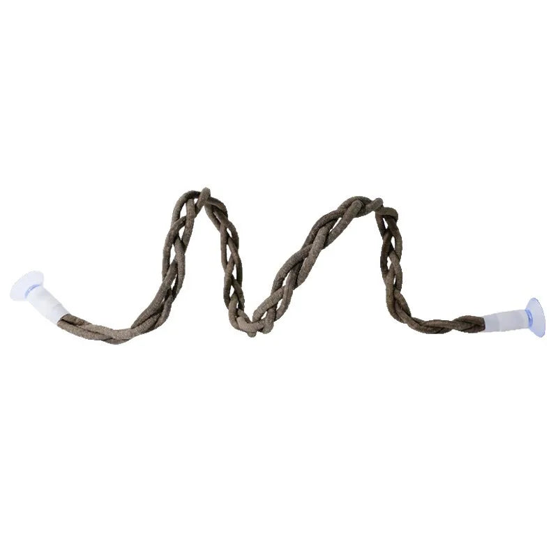 Hanging Snake Climbing Toy with Suction Cup Simulated Tree Vine Lizard Climbing Rope Reptile Habitat Bird Standing Toy