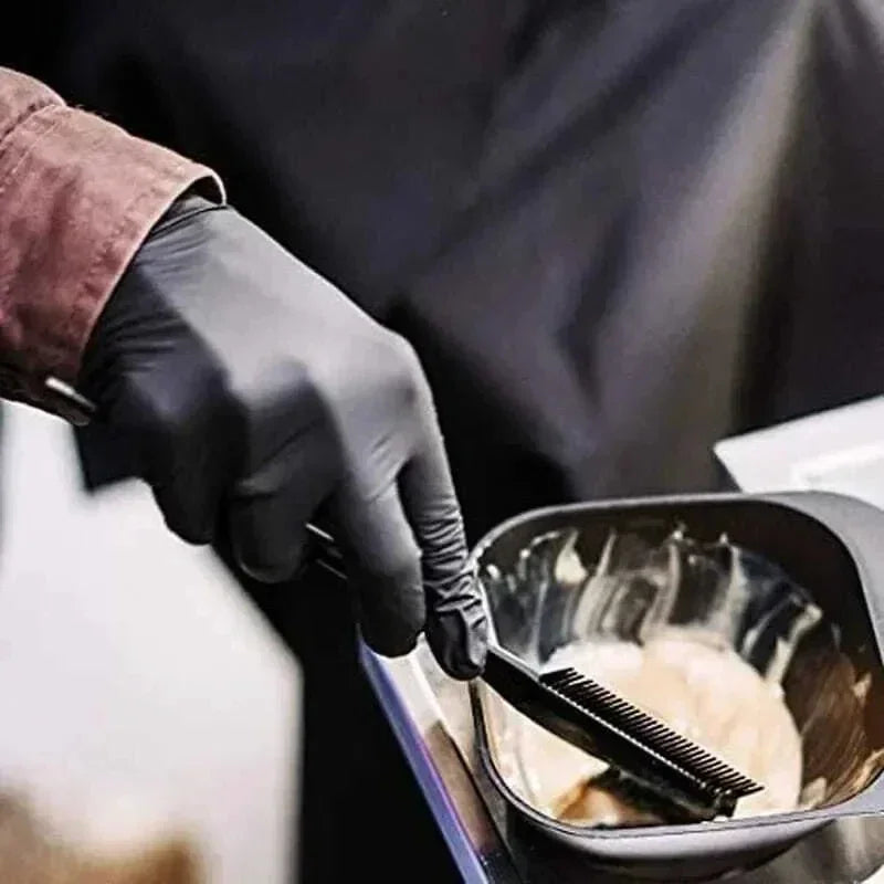 50/10PCS Disposable Black Nitrile Gloves Latex Free Waterproof Durable Suitable for Kitchen Food Processing Beauty SalonFamily
