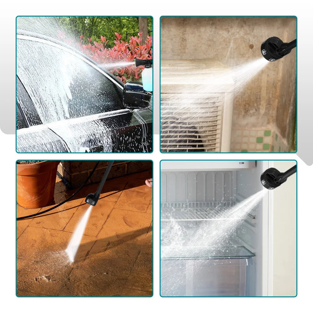 YOFIDRA 6IN1 200Bar Brushless High Pressure Car Washer Water Gun Household Cleaner Washing Wash Spray Gun For Makita Battery Pin