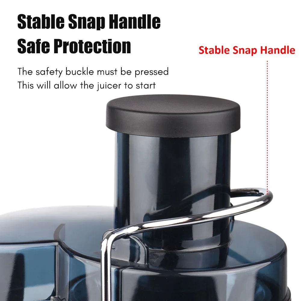 Swiitol Juicer Household Large Caliber Electric Stainless Steel Body 800W High Power Strong Fruit and Vegetable Extractor - Quality Shopping Centre