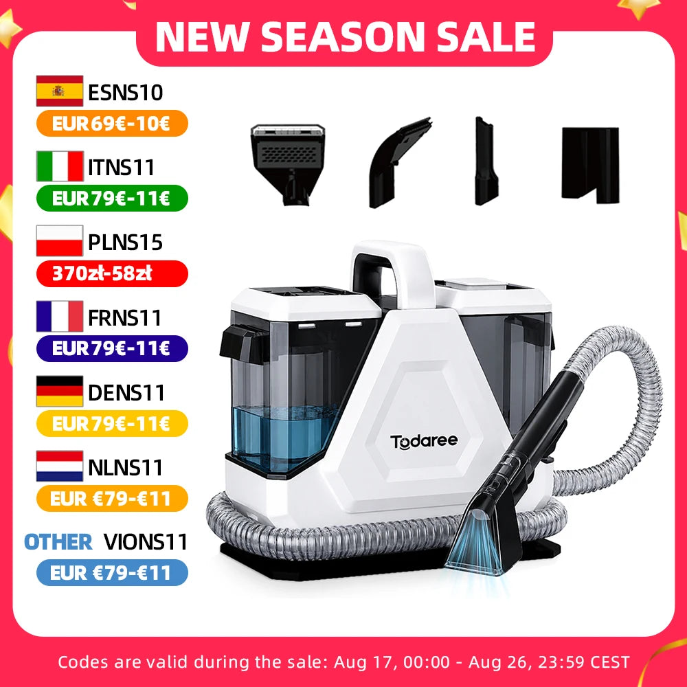 16KPa Powerful Suction Carpet Cleaner 750W, Household Multi-use Cleaner for Carpet and Fabric Cleaning