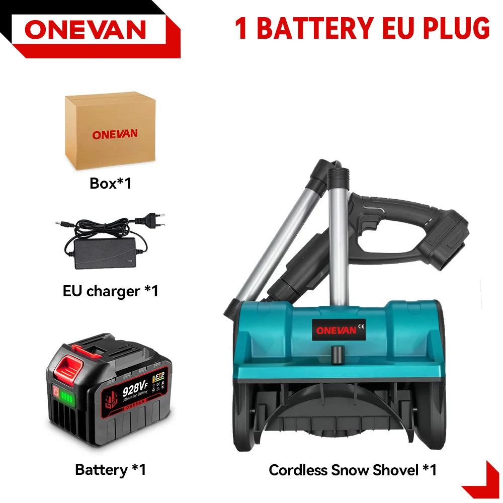 ONEVAN 20000RPM Brushless Electric Snowplow Cordless Snow Shovel Snow Sweeper Courtyard Street For Makita 18V Battery Pin