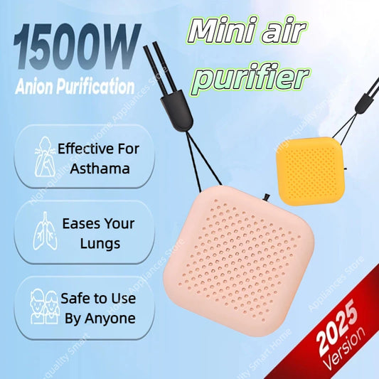 Portable Neck Hanging Air Purifier Mini Negative Ion Necklace USB Charging Wearable Second-hand Smoke Removal Pendant 2026