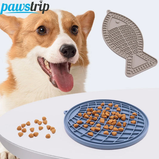 Siliconen slowfeeder-mat voor honden, anti-schrok likmat voor huisdieren met zuignappen, antislip slowfeeder-mat voor honden, benodigdheden voor huisdieren