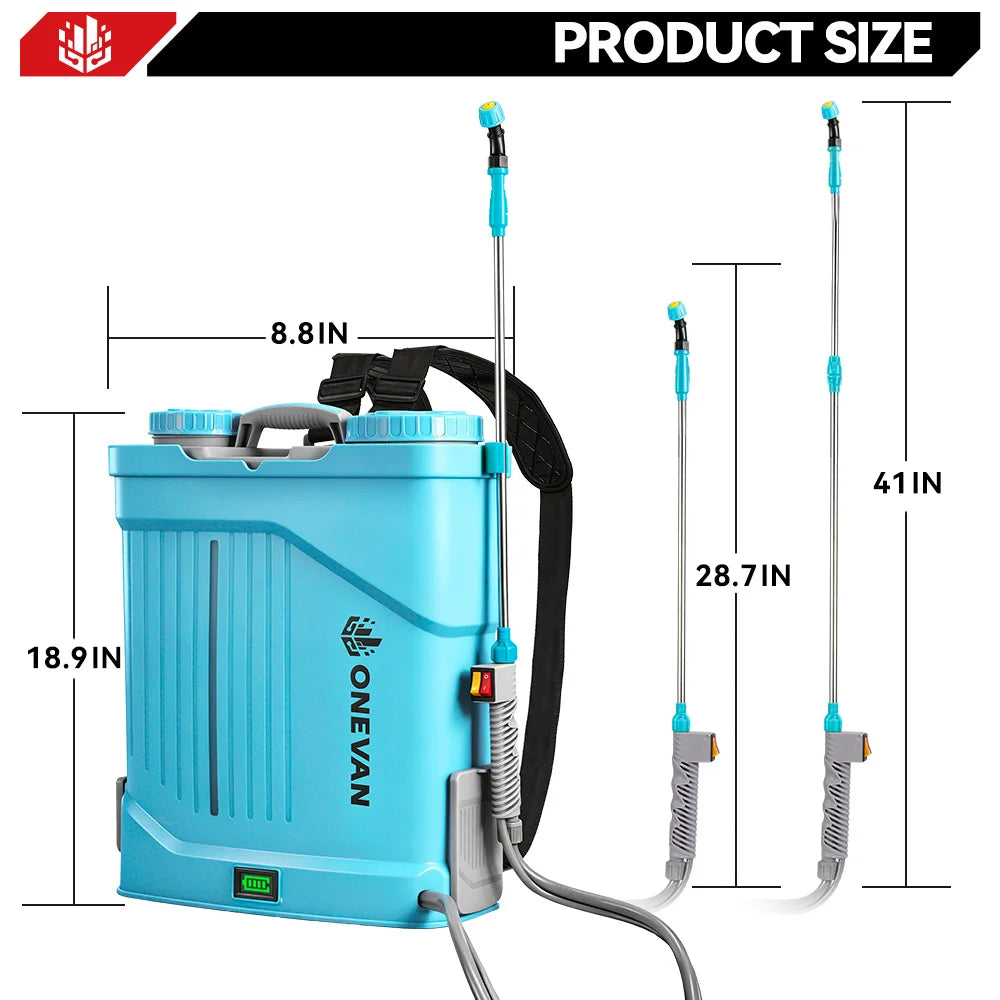 ONEVAN Electric Sprayer 20L High Capacity Yard Lawn Spraying 100PSI Irrigation Backpack Sprayer Tools For Makita 18V Battery Pin