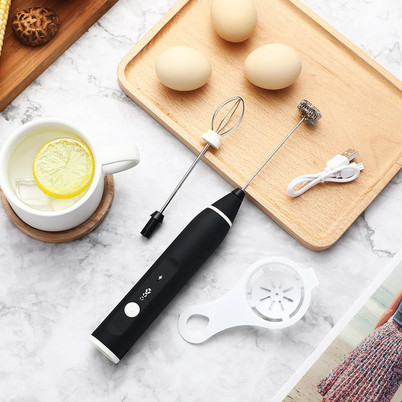 Milk Frothers USB Rechargeable Portable Blender Foamer High Speeds Drink Maker Whisk Mixer For Coffee Cappuccino Cream