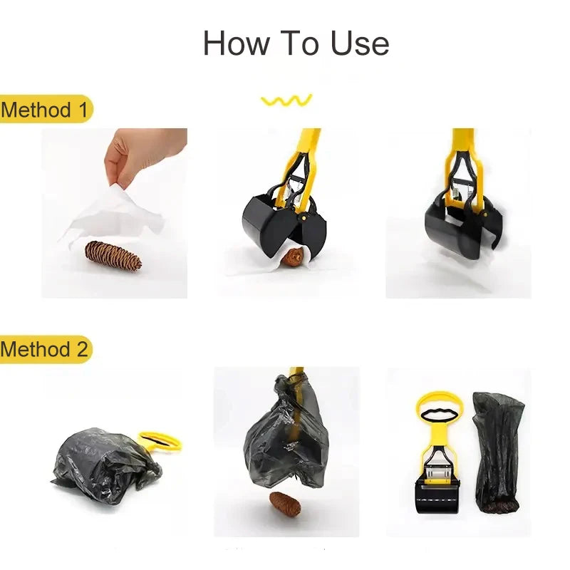 Portable Pet Dog Pooper Scooper Outdoor Pet Waste Pick-up Cleaner Puppy Cat Waste Picker Pet Cleaning Shovel Tools