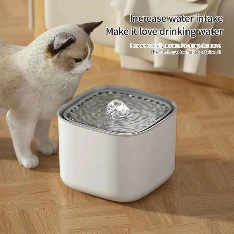 3L Cat Water Fountain - Auto Recirculate Filter for Large Capacity Cat Water Fountain