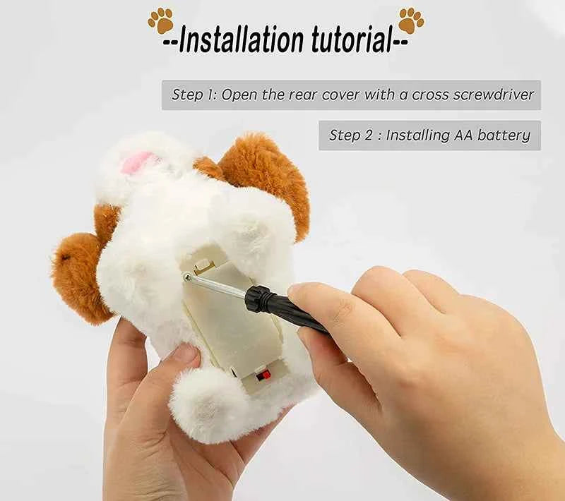 Electronic Puppy Plush Toy - Interactive Barking and Wagging Tail Plush Dog Toy for Kids, Perfect Gift for Boys and Girls