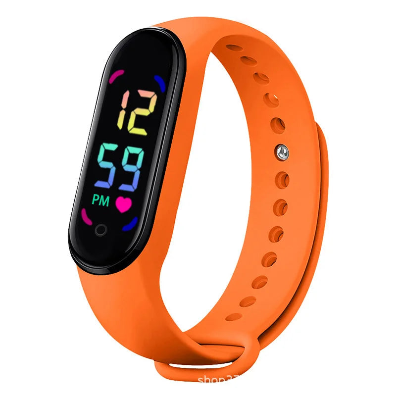 Montre connectée Lenovo avec bracelet anti-moustique à ultrasons, écran tactile LED et lumière dégradée colorée pour enfants en extérieur