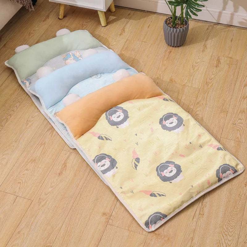 Summer Pet Cooling Mat Breathable Cat Sleeping Mat with Pillow Square Pet Bed for Cats Small Medium Dogs Cat Accessories