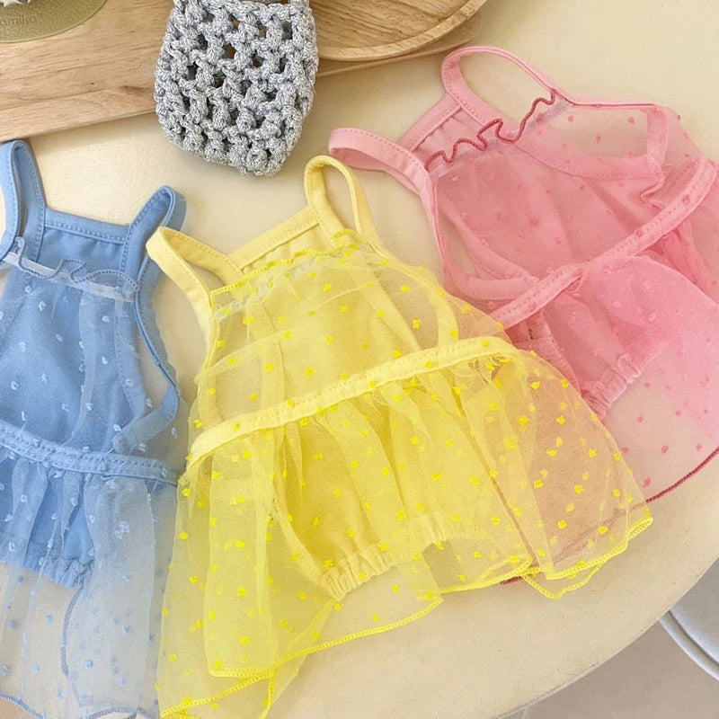 Summer Thin Dog Princess Dress Cute Breathable Pet  Dog Skirts for Small Dogs Puppy Cat Sweet Dress Dog Accessories