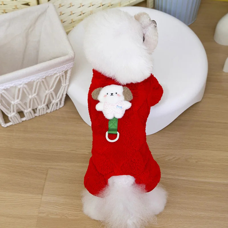 Pet Dog Jumpsuit Warm Fleece Dog Clothes for Small Medium Dogs Puppy Clothes Chihuahua mascotas Clothing Pet Supplies