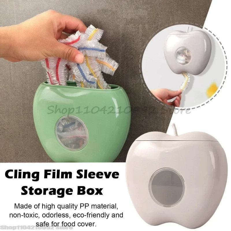 Plastic Wrap Storage Box Kitchen Storage Box for Food Film Food Cover Bag Organizer Shower Caps Dispenser  Storage Organizer