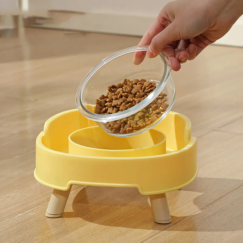 Raised Cat Food Bowl Non-Slip Pet Neck Protection Bowl for Cats Small Dogs Spill-proof Kitten Feeder Bowl Cat Accessories