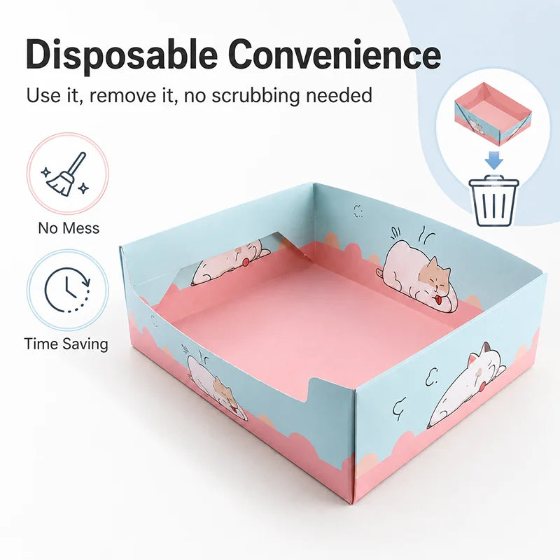 1/3 PCs Disposable Cat Litter Box Foldable Cat Litter Box Portable Travel Cat Toilet Tray for Indoor Outdoor Cat Accessories