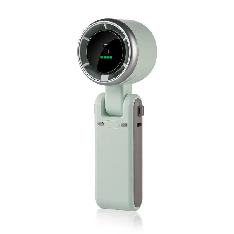 Lenovo New Folding Handheld Fan Mini High-speed Digital Display Portable Desktop Usb Charging Hanging Camping Violent Turbo Fan