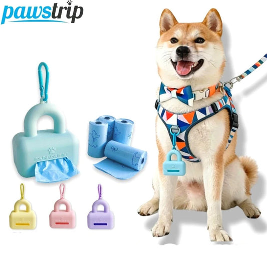 Distributeur de sacs à déjections canines en silicone, porte-sacs portable pour excréments de chien, distributeur de sacs poubelle pour chiot, accessoires pour chien
