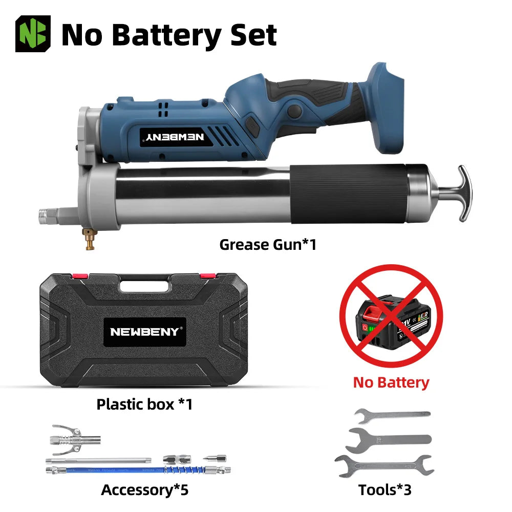 YOFIDRA 14000PSI Electric Grease Gun 180° Rotatable High Pressure Lubricating Bearing Oil Injector Tool For Makita Battery Pin