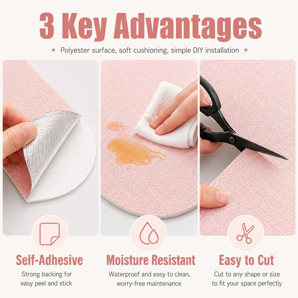Self Adhesive Cat Scracher Wall Protector Pads Thickened Scratch Resistant Peel Stick Panels for Bedroom Sofa Decor 60x15cm