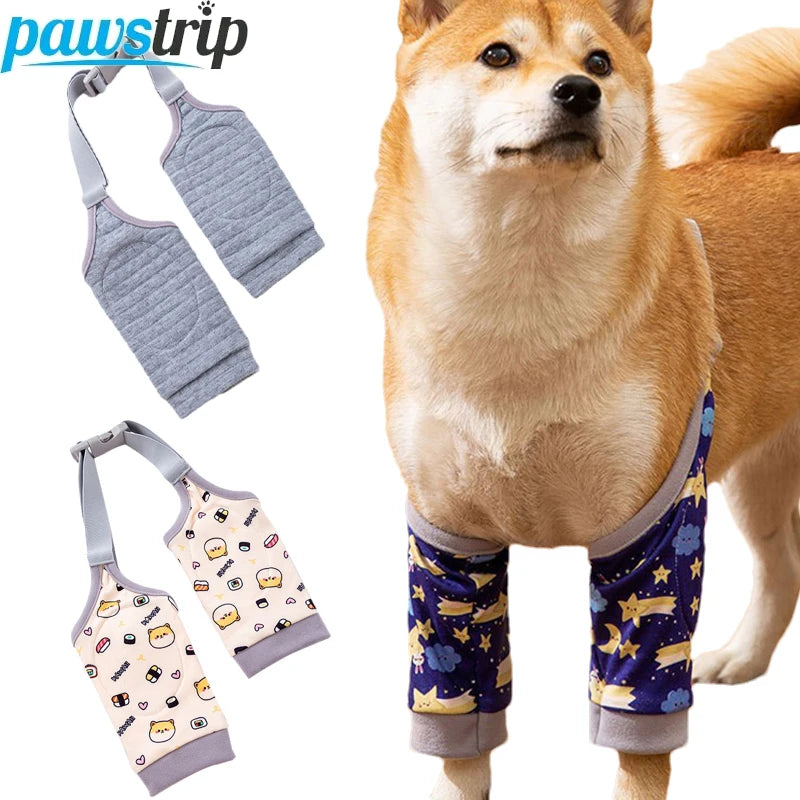 Pet Dog Front Leg Protective Case Adjustable Pets Clothes Knee Pads for Medium Large Dogs Anti-Dirt Dog Legs Protector