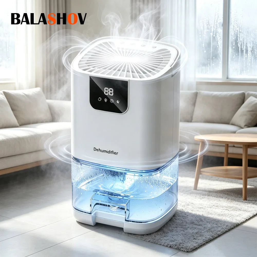 Air DehumidifierCapacity Humidity Dehumidifier with Digital Display Night Light Home Dehumidifier Air Dryer for Bathroom Toilet