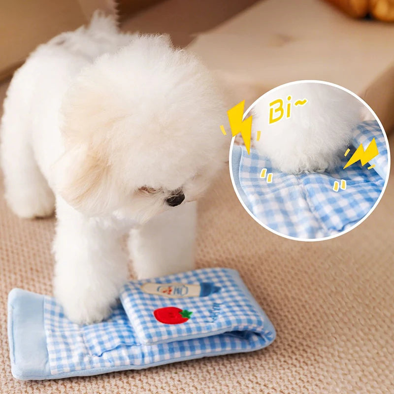 Plush Pet Dog Snuffle Mat Interactive Pet Slow Feeder Toy for Small Medium Dogs Puppy Food Dispenser Treats Pad Pet Supplies