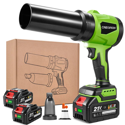 ONEGREEN 4000W 2in1 Brushless Electric Air Blower Jet Fan 350000RPM Leaf Blower Dust Blowing Tool For Makita 18V Battery Pin