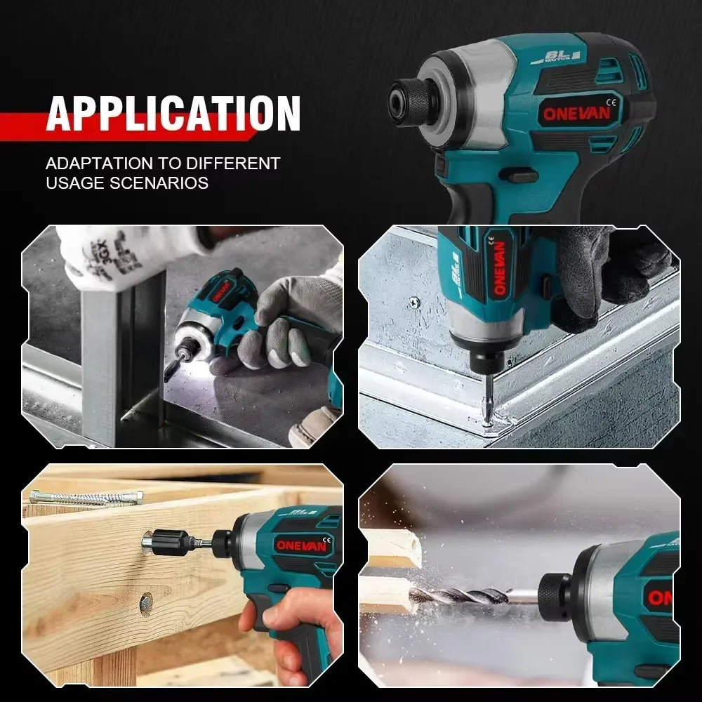 Visseuse à percussion électrique sans fil ONEVAN 600 N.m, 5 vitesses, compatible batterie Makita 18V