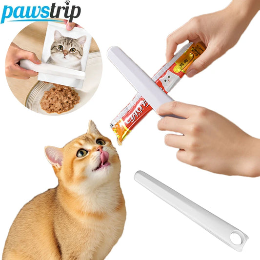 Pet Wet Food Squeeze Spoon Pet Wet Food Squeezer Magnetic Extruder Sauce Squeezer Kitten Feeder Supplies Cat Accessories