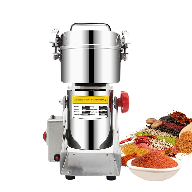 BioloMix Moulin broyeur électrique 700 g pour grains, épices, herbes, céréales et aliments secs