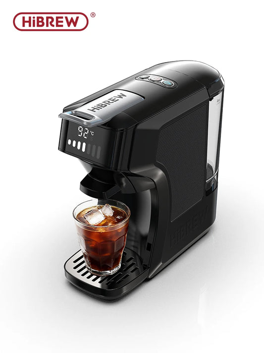 HiBREW H1C 5 IN 1 Multi Capsule Coffee Machine 20Bar PID Thermostat Hot Cold Extraction 7-Step Volume Temp Adjust Fit Nes DG