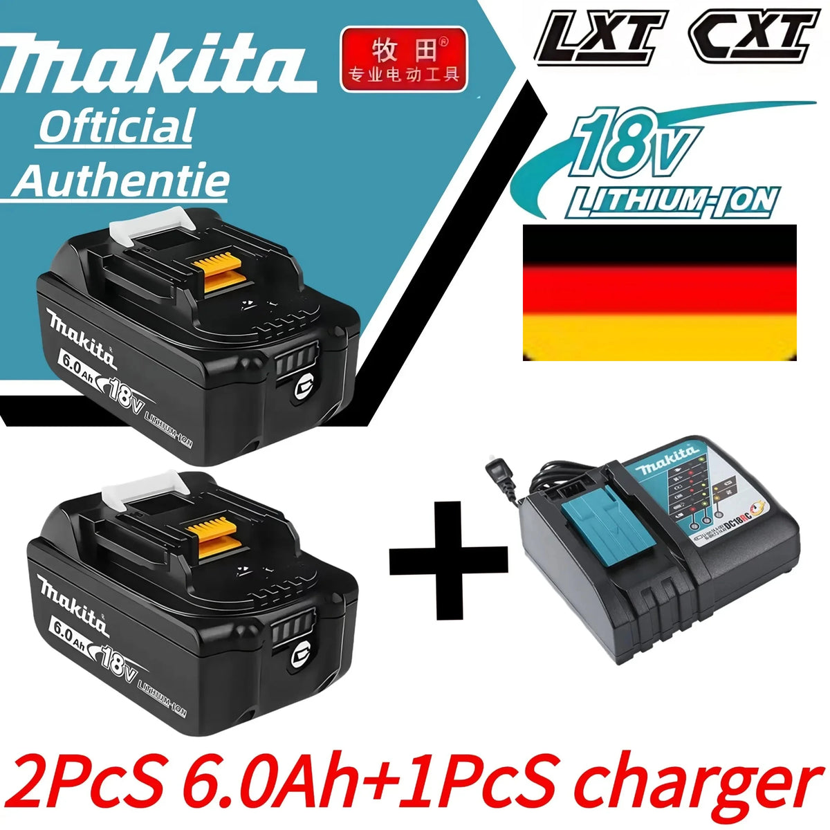 100% original Makita 18V 6.0Ah Rechargeable Battery ,For Makita BL1830 BL1830B BL1840 BL1840B BL1850 BL1850B Power Tools Battery