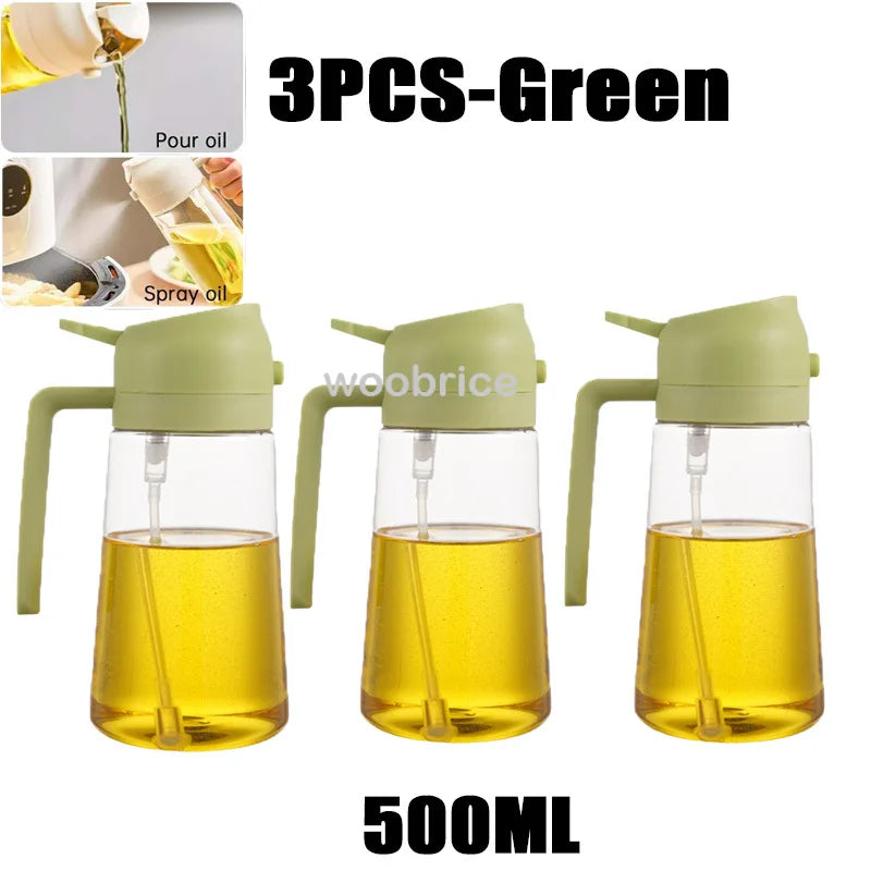Oil Cruet Kitchen Olive Oil Spray Dual Purpose Kitchen Oil Spray Can Leakproof  Spray Bottle Kitchen Household