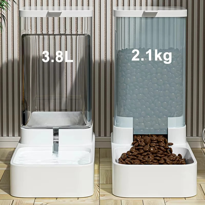 Large Capacity Pet Feeder Automatic Pet Water Dispenser for Dogs Cats Food Storage Dispenser Durable Cat Drinker Dog Feeder