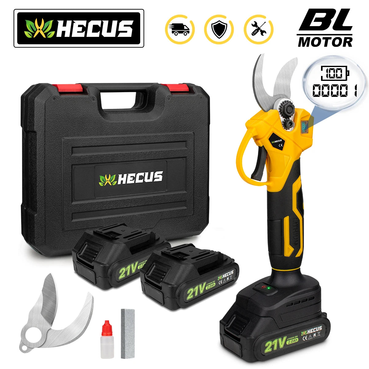 Sécateur électrique sans balais 30 mm, coupe-branches efficace pour arbres fruitiers, bonsaï et aménagement paysager, compatible avec batterie Makita 18 V